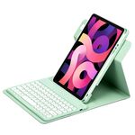 Custodia in pelle per tastiera Bluetooth girevole a 360 gradi per iPad Air 2022 / iPad Pro 11 2021 (verde menta)