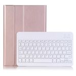 Custodia per tablet in pelle con tastiera touch Bluetooth per iPad Pro 11 2024 A13B con slot per penna (oro rosa)