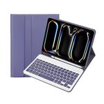 Custodia per tablet in pelle con tastiera touch Bluetooth per iPad Pro 11 2024 A13B con slot per penna (viola)