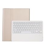 Per iPad Pro 13 2024 A13B Custodia tablet in pelle con tastiera touch Bluetooth ultrasottile staccabile con slot per penna (Oro)