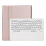 Per iPad Pro 13 2024 A13B Custodia tablet in pelle con tastiera touch Bluetooth ultrasottile staccabile con slot per penna (oro rosa)