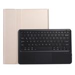 Per iPad Pro 13 2024 A14B-A Custodia tablet in pelle con tastiera touch Bluetooth ultrasottile staccabile con slot per penna (Oro)