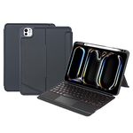 Custodia con tastiera Bluetooth touch retroilluminata rotante staccabile T13B-AS per iPad Pro 11 2024