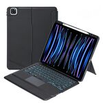 T129-AS Per iPad Pro 12.9 2022/2021/2020/2018 Touch Retroilluminazione Split Type Custodia in pelle per tastiera Bluetooth