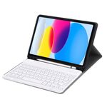 Per iPad 10a Gen 10.9 2022 A10B Pelle di agnello Texture Ultra-sottile Tastiera Bluetooth Custodia per tablet in pelle con slot per penna (oro rosa)