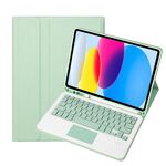 Per iPad 10a Gen 10.9 2022 A10B-A Pelle di agnello Texture Tastiera Bluetooth Touch Custodia per tablet in pelle con slot per penna (verde)