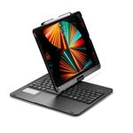 Per iPad Pro 12,9 pollici 2022/2021/2020/2018 Tablet Tastiera Bluetooth Touch con retroilluminazione Rotazione a 360 gradi (Nero)