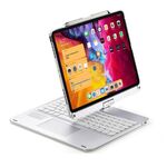 Per iPad Pro 12,9 pollici 2022/2021/2020/2018 Tablet Tastiera Bluetooth Touch con retroilluminazione Rotazione a 360 gradi (argento)