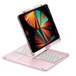 Per iPad Pro 12,9 pollici 2022/2021/2020/2018 Tablet Tastiera Bluetooth Touch con retroilluminazione Rotazione a 360 gradi (oro rosa)