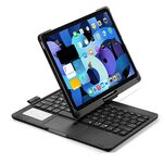 Custodia con tastiera Bluetooth con rotazione a 360 gradi e retroilluminazione per iPad Air 11 2024 / Air 5 / Air 4 10.9 / Pro 11 2022 2021 2020 2018 (nero)