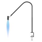 Lampada UV a collo d'oca regolabile AL30 360 per extension ciglia/nail art 6W LED per fotopolimerizzazione (nero)