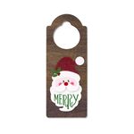 Ciondoli per maniglie delle porte di Natale, decorazione per porte per feste di Natale (Babbo Natale con cappello)