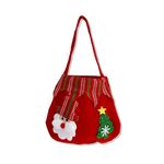 Borsa di velluto per bambini regalo di Natale Borsa di mele caramellate della vigilia di Natale (Babbo Natale)