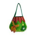 Borsa di velluto per bambini regalo di Natale Borsa di mele caramellate della vigilia di Natale (alce)