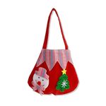 Borsa di velluto per bambini regalo di Natale Borsa di mele caramellate della vigilia di Natale (pupazzo di neve)