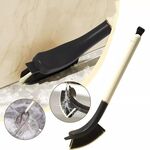 Spazzola per fessure con manico lungo e fermaglio per capelli per la pulizia degli angoli morti delle scanalature delle finestre del bagno