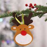 Decorazioni natalizie in tessuto non tessuto, pendenti per albero di Natale, specifiche: alce dalla faccia grande