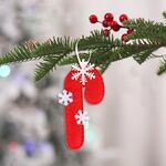 Decorazioni natalizie in tessuto non tessuto, pendenti per albero di Natale, specifiche: Crutch