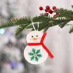 Decorazioni natalizie in tessuto non tessuto, pendenti per albero di Natale, specifiche: pupazzo di neve rosso