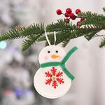 Decorazioni natalizie in tessuto non tessuto, pendenti per albero di Natale, specifiche: pupazzo di neve verde