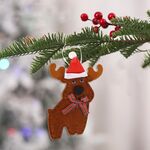 Decorazioni natalizie in tessuto non tessuto, pendenti per albero di Natale, specifiche: alce