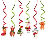 Decorazioni per feste con ciondoli a spirale a forma di cartone animato di Natale (alce)