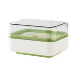 Mini pressa tipo stampo per cubetti di ghiaccio cibo silicone 6 cubetti facile da rilasciare scatola per la fabbricazione di ghiaccioli domestici (verde)