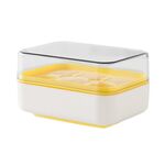 Mini pressa tipo stampo per cubetti di ghiaccio cibo silicone 6 cubetti facile da rilasciare scatola per la fabbricazione di ghiaccioli domestici (giallo)
