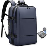 BANGE BG-3028 Borsa a tracolla da uomo, compressione sottovuoto, grande capacità, espansione, zaini per il tempo libero (blu)