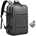 BANGE BG-3028 Borsa a tracolla da uomo, compressione sottovuoto, grande capacità, espansione, zaini per il tempo libero (grigio)