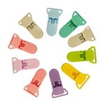 10 pezzi Ciuccio per bambini anti-caduta Catena Clips Cartone animato coccodrillo Clip Ciuccio Morsetti (Colore Casuale Spedizione)