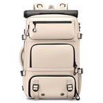 BANGE BG-1810 Borsa a tracolla da viaggio, grande capacità, leggera, multifunzionale (beige)