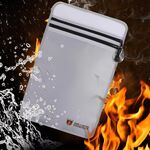 Borsa portadocumenti ignifuga con doppia cerniera, per oggetti di valore, 10,6x6,9 pollici
