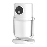 Umidificatore intelligente USB di grande capacità per la casa con luce notturna, piccolo purificatore d'aria, colore: bianco + base