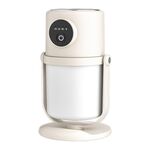 Umidificatore intelligente USB di grande capacità per la casa con luce notturna, piccolo purificatore d'aria, colore: beige + base