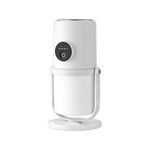 Umidificatore da tavolo a doppia porta, mini purificatore d'aria portatile con luce notturna, colore: bianco + base