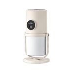 Umidificatore da tavolo a doppia porta, mini purificatore d'aria portatile con luce notturna, colore: beige + base