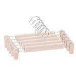 5 pezzi/confezione appendiabiti retrattile nano per pantaloni senza cuciture per pantaloni da abito da gonna (beige)