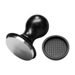 Martello a impatto regolabile per pressa per polvere a pressione costante per caffè, stile: fondo piatto nero + base rotonda (53 mm)