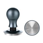 Pressa per polvere a pressione costante per caffè Martello a impatto regolabile, stile: fondo piatto blu argento (53 mm)