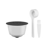 Per la macchina da caffè Dolce Gusto, involucro in acciaio inossidabile per capsule di caffè riutilizzabili, stile: capsula + pennello e cucchiaio