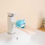 Cartoon Little Deer Kids Faucet Extender Strumento di deviazione del rubinetto antispruzzo per uso domestico (blu)
