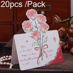 20 pezzi/confezione biglietto di auguri di San Valentino con rosa tridimensionale biglietto di auguri per la festa della mamma (02)
