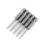 WEILIGU 5 pezzi 75mm T7 magnetico S2 pneumatico aria punta trapano elettrico testa fiore di prugna con foro centrale