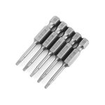 WEILIGU 5 pezzi 75mm T8 magnetico S2 pneumatico aria punta trapano elettrico testa fiore di prugna con foro centrale