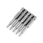WEILIGU 5 pezzi 75mm T10 magnetico S2 pneumatico aria punta trapano elettrico testa fiore di prugna con foro centrale