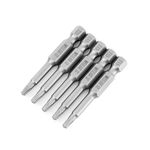 WEILIGU 5 pezzi 75mm T15 magnetico S2 pneumatico aria punta trapano elettrico testa fiore di prugna con foro centrale