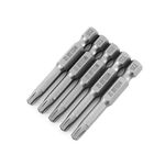 WEILIGU 5 pezzi 75mm T25 magnetico S2 pneumatico aria punta trapano elettrico testa fiore di prugna con foro centrale
