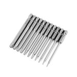 WEILIGU 11 pezzi 50mm magnetico S2 pneumatico aria punta trapano elettrico testa fiore di prugna con foro centrale