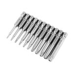WEILIGU 11 pezzi 75mm magnetico S2 pneumatico aria punta trapano elettrico testa fiore di prugna con foro centrale